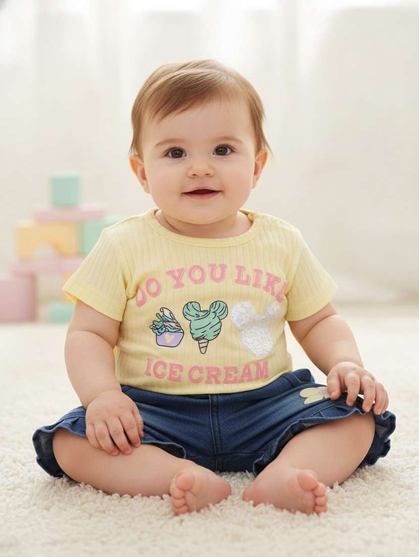 kids printed short sleeves top and shorts set