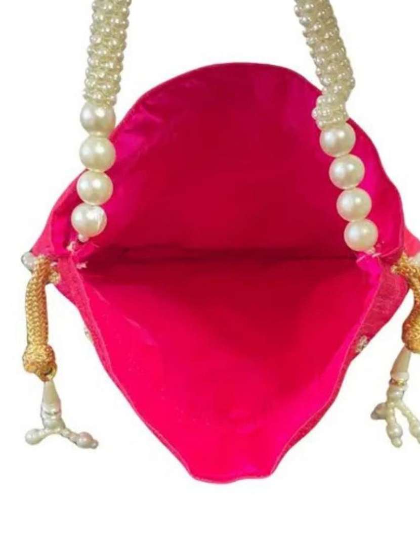 women solid with work embellished potli - 22403927 -  Standard Image - 3