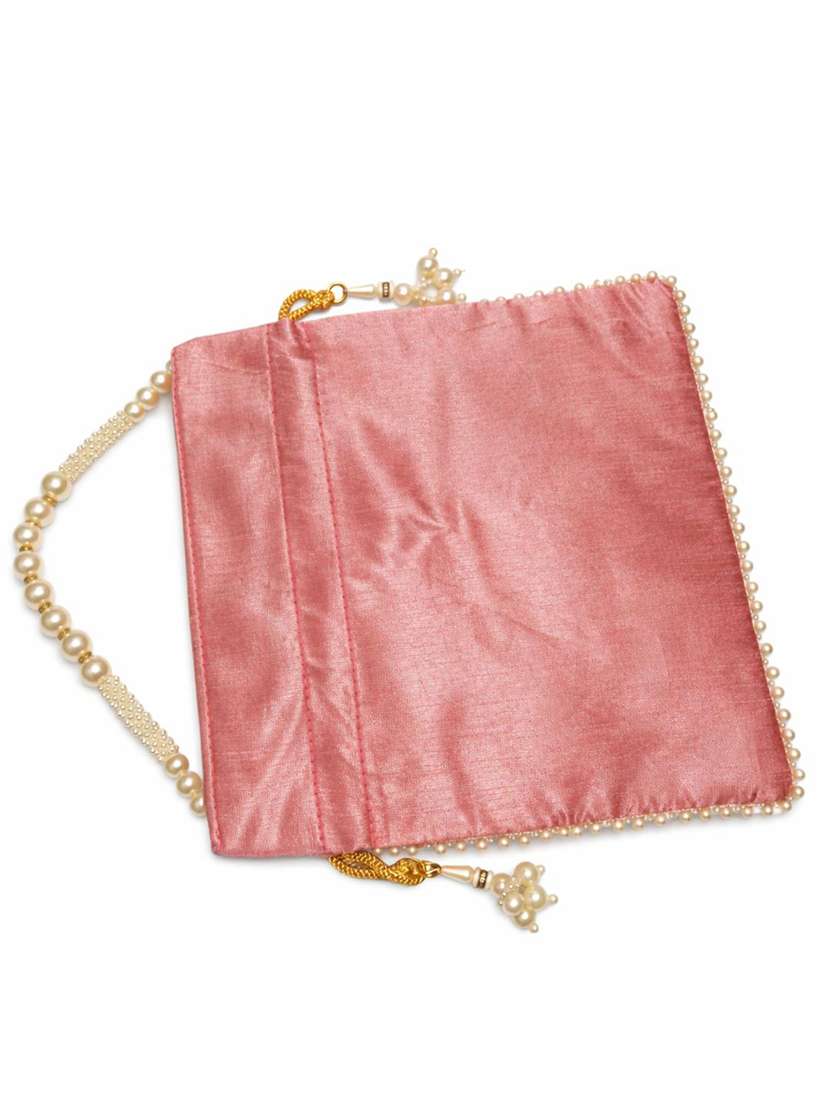 Women Solid With Work Embellished Potli - 22403936 -  Standard Image - 5