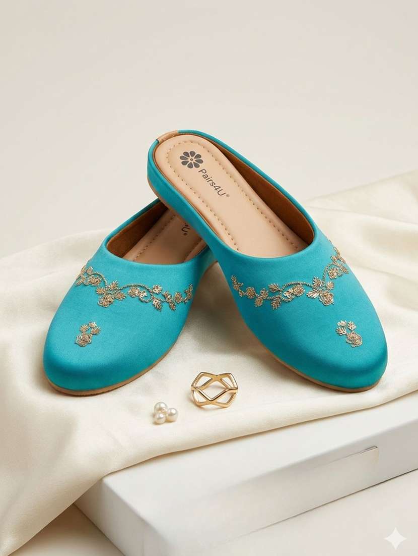 women embroidered slip on mule - 22403950 -  Standard Image - 3