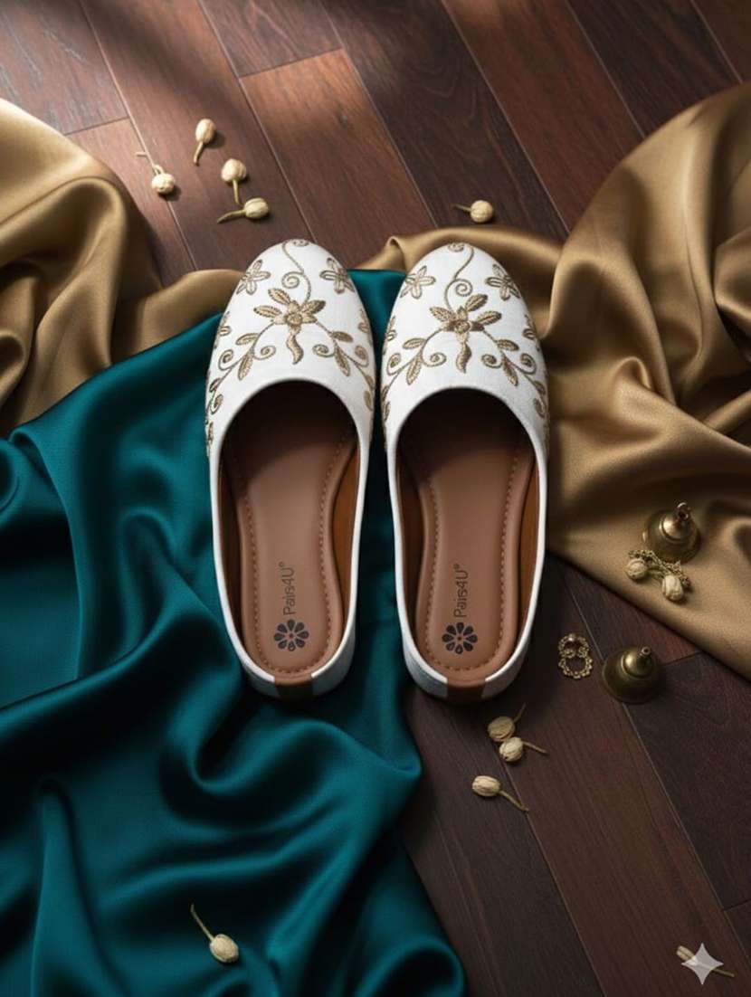 women embroidered slip on mule - 22403954 -  Standard Image - 3