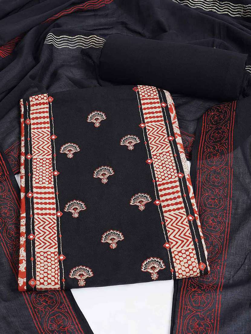 women printed unstitched suit set