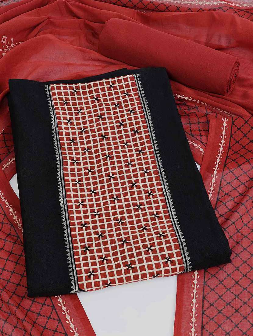 women printed unstitched suit set