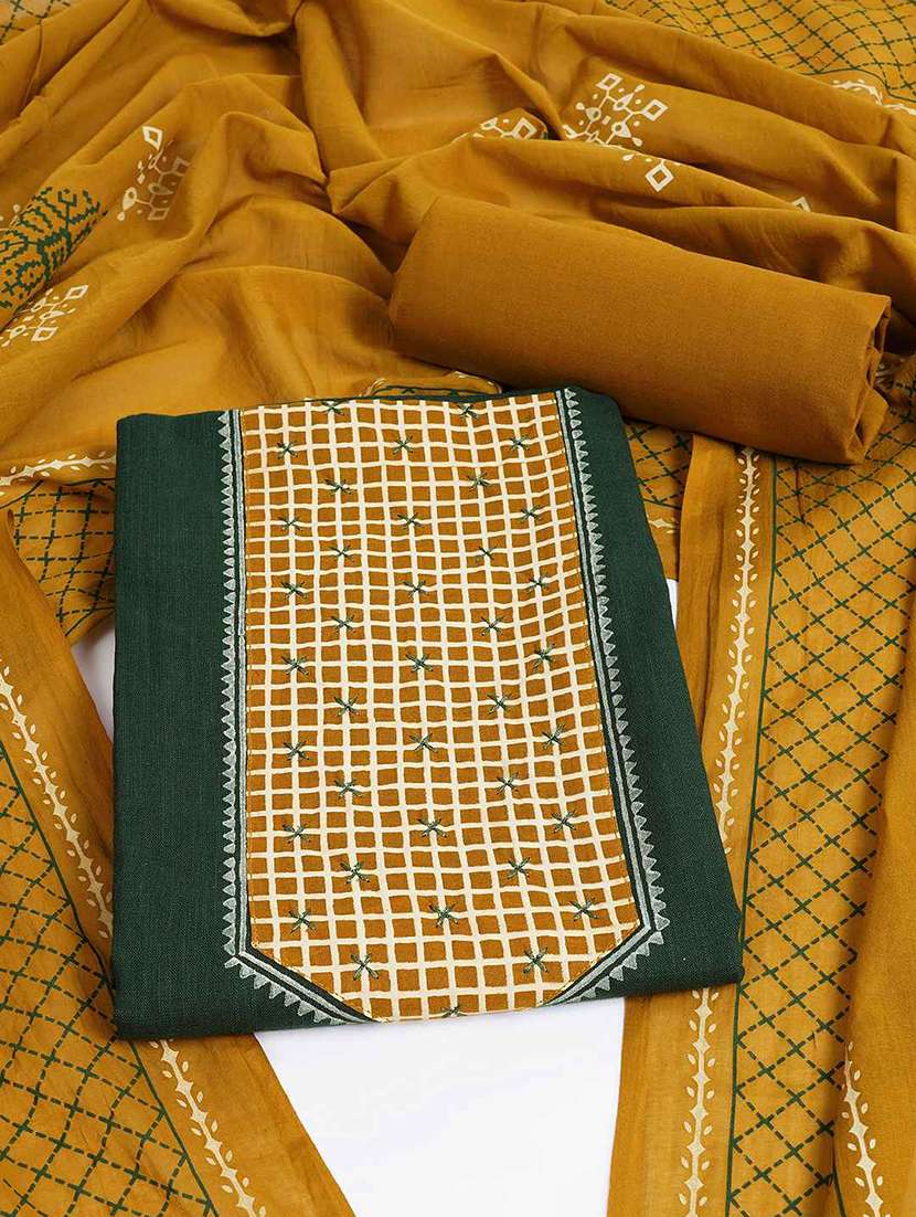 women printed unstitched suit set