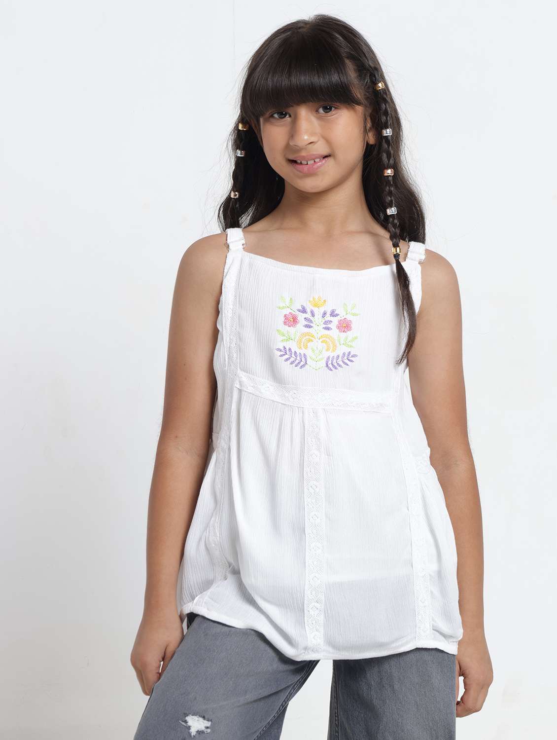 girl white cotton tops top