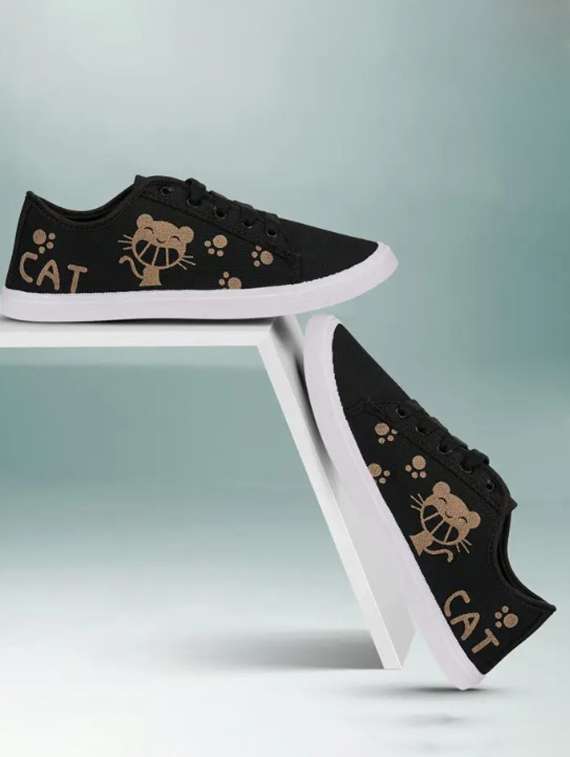 women printed lace-up casual shoe - 22404336 -  Standard Image - 3