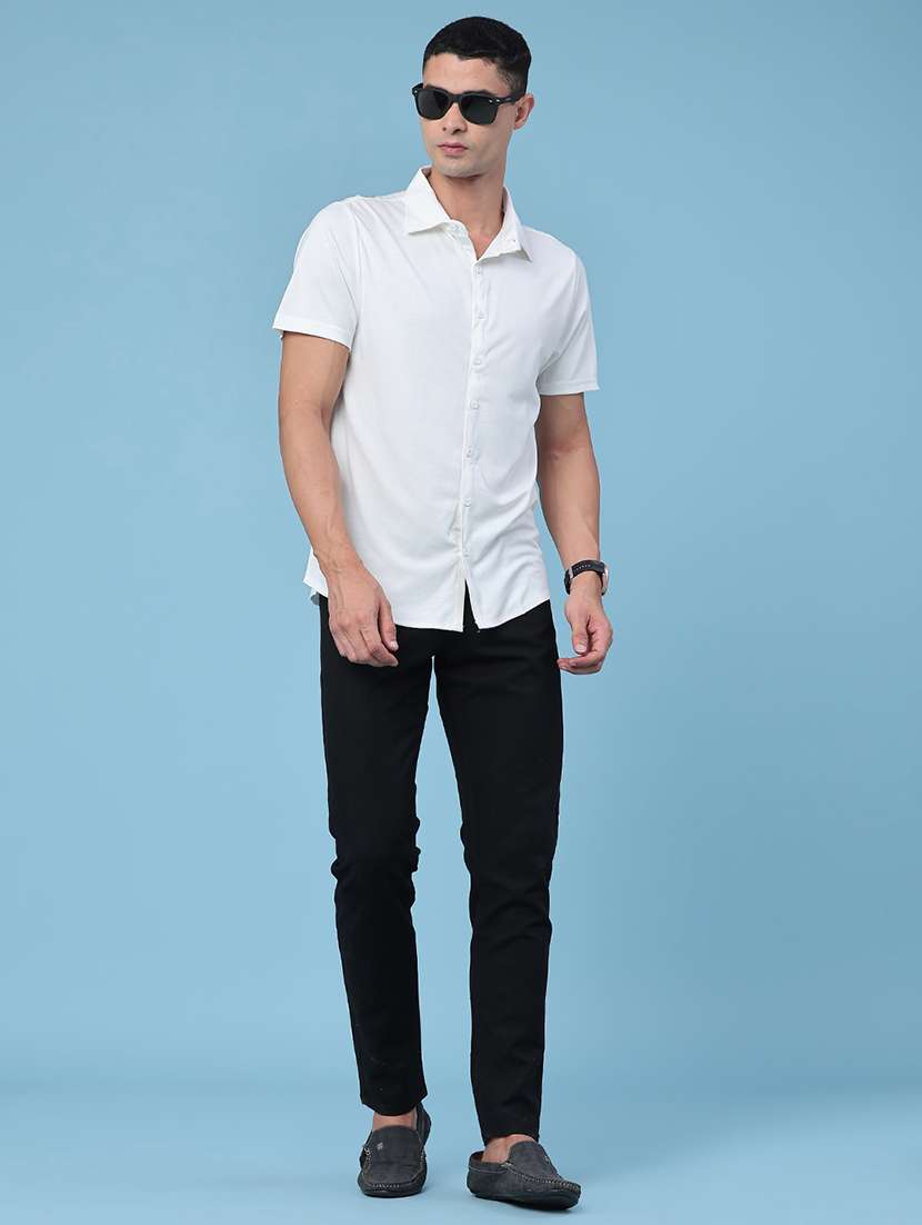 men solid short sleeve regular fit casual shirt - 22404932 -  Standard Image - 5