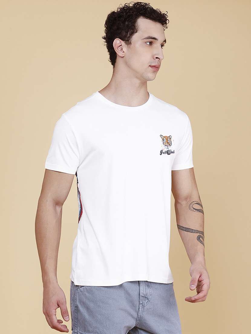 men printed short sleeves regular t-shirt - 22404966 -  Standard Image - 3