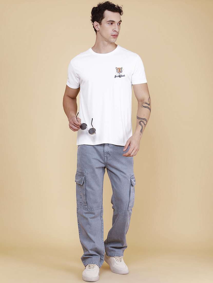 men printed short sleeves regular t-shirt - 22404966 -  Standard Image - 5