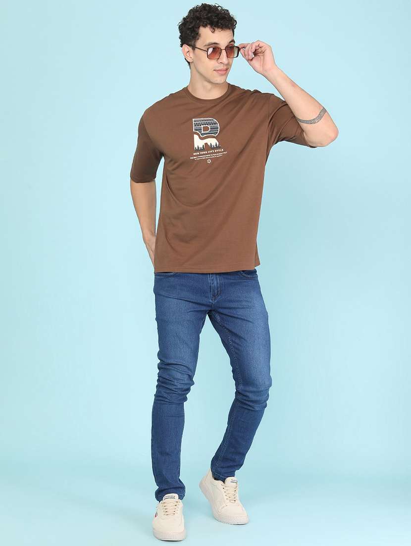 Men Printed Short Sleeves Oversized T-shirt - 22404969 -  Standard Image - 5