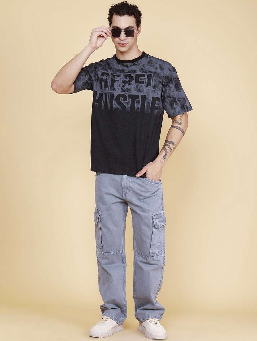 men printed short sleeves regular t-shirt - 22404971 -  Standard Image - 5