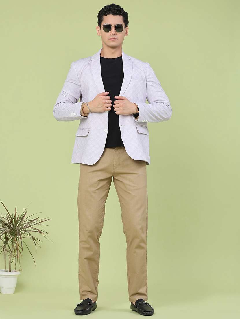 men self design single breasted formal blazer - 22405033 -  Standard Image - 5