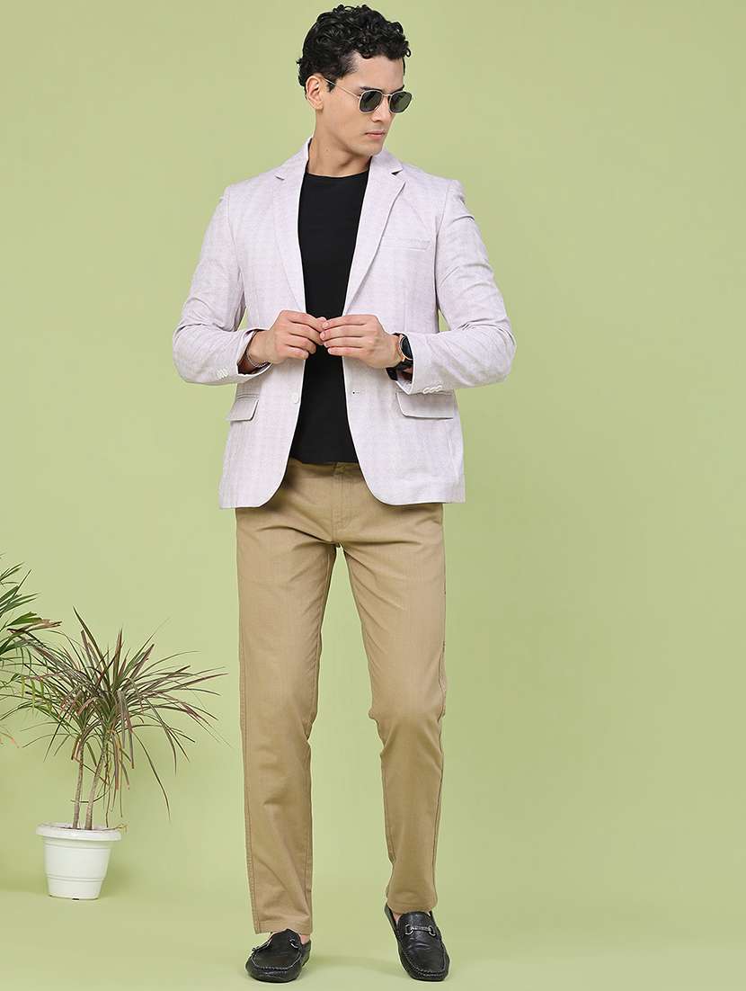 Men Self Design Single Breasted Casual Blazer - 22405036 -  Standard Image - 5