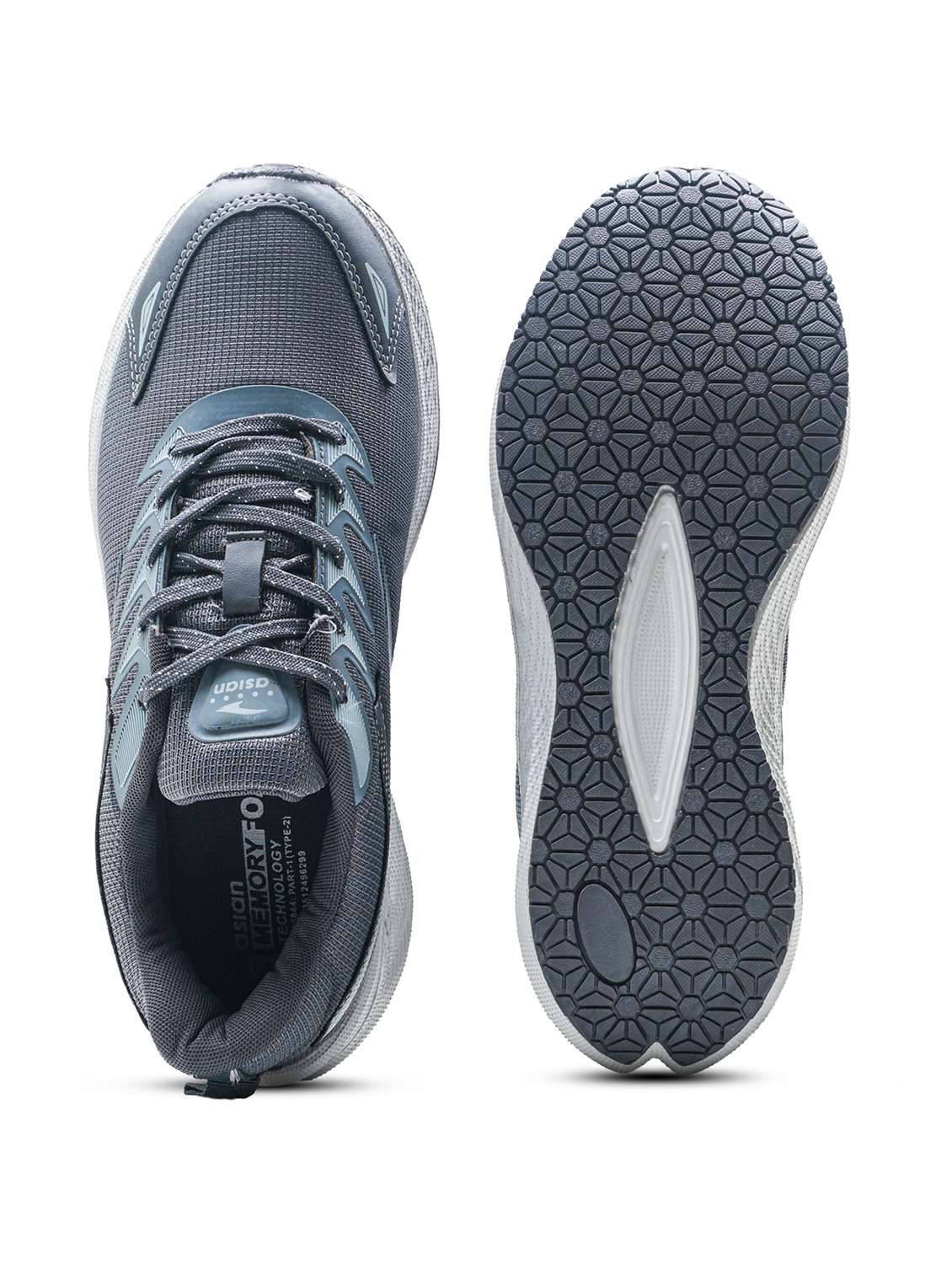men grey lace up sport shoe - 22405155 -  Standard Image - 5