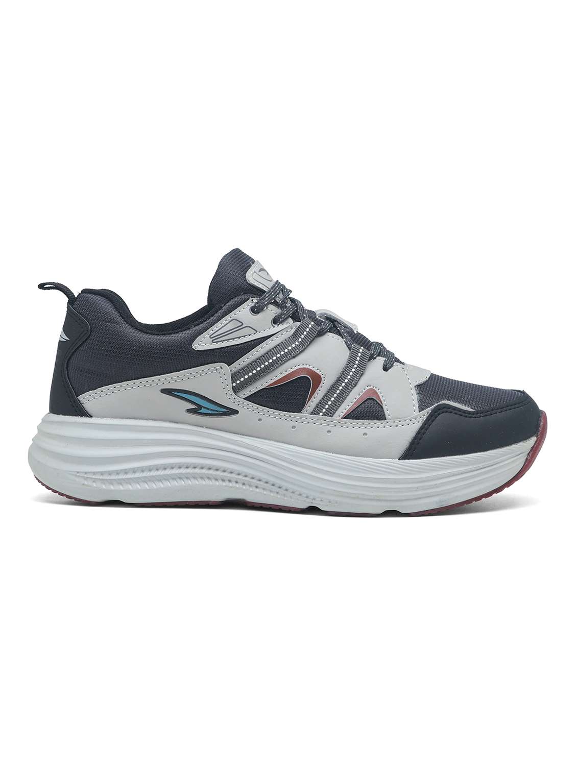 men grey lace up sport shoe - 22405159 -  Standard Image - 3