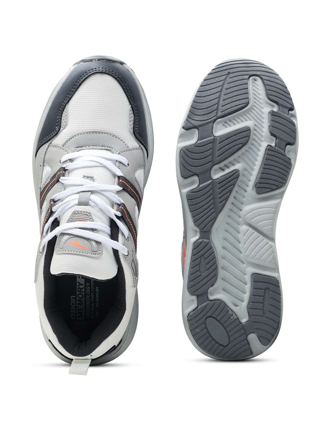 men grey lace up sport shoe - 22405160 -  Standard Image - 5