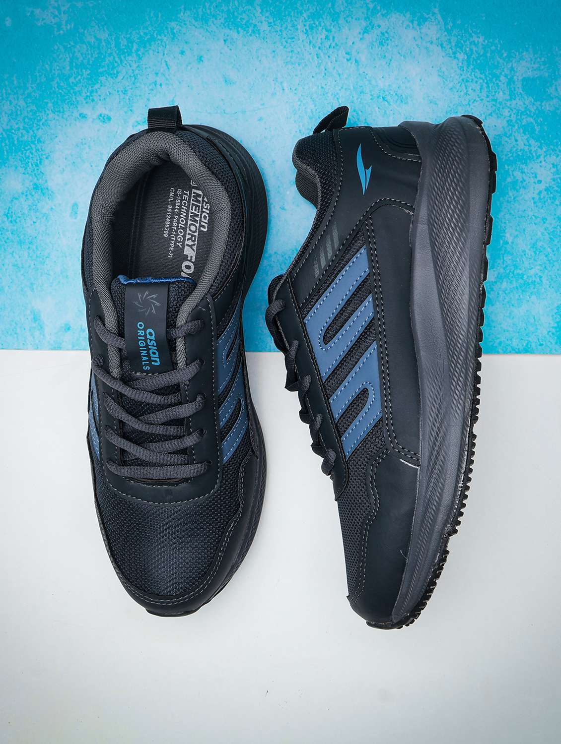 men black lace up sport shoe