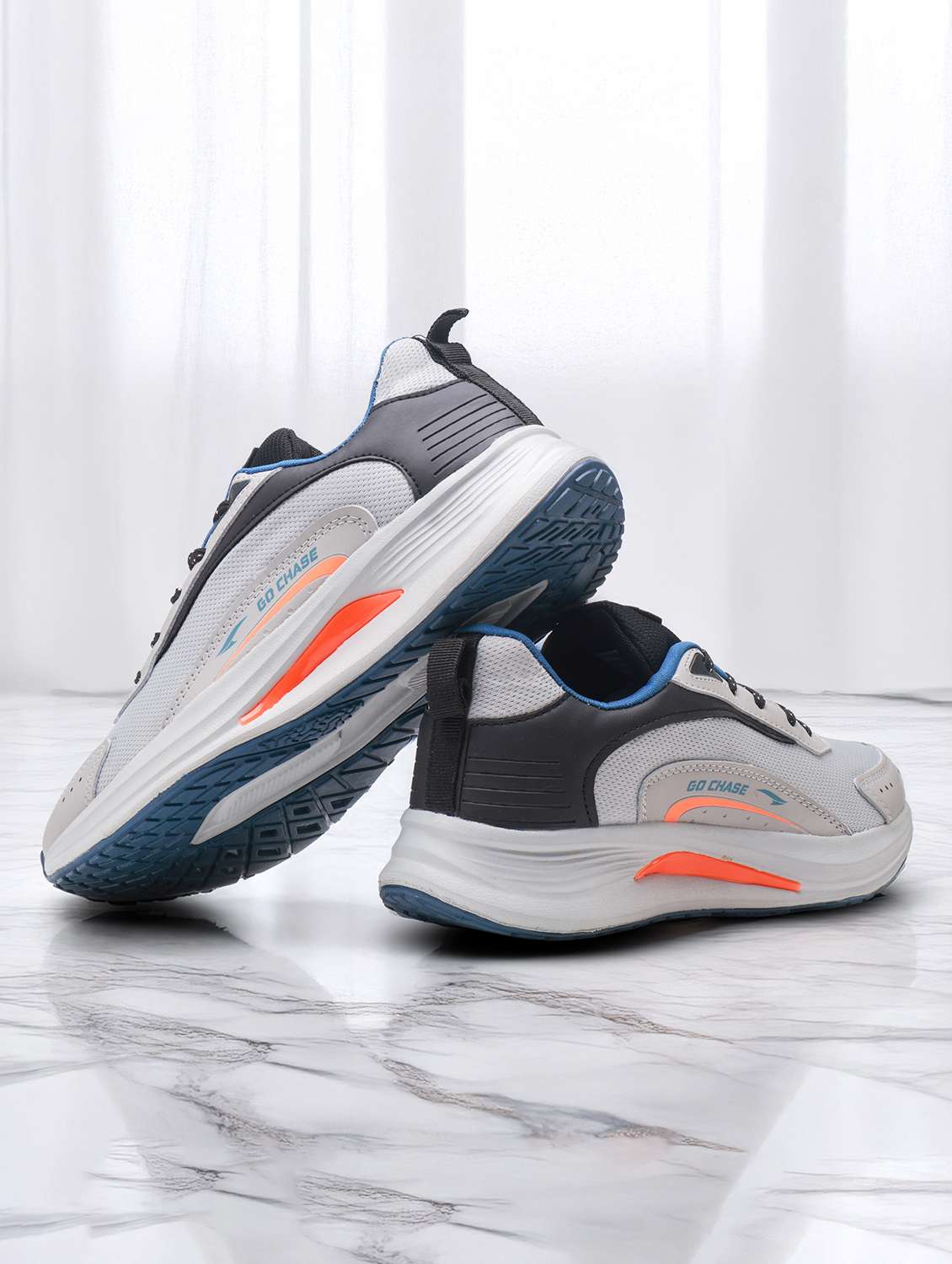 men grey lace up sport shoe