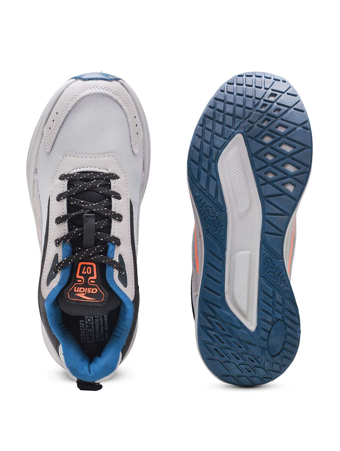 men grey lace up sport shoe - 22405175 -  Standard Image - 5