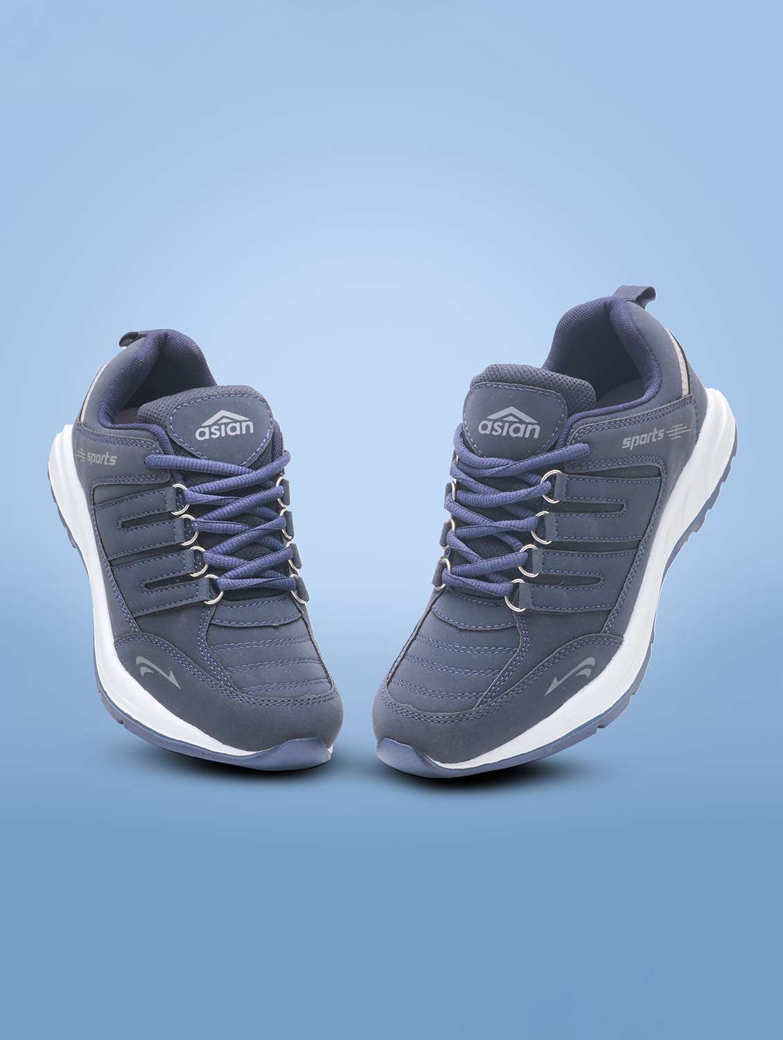 men blue lace up sport shoe