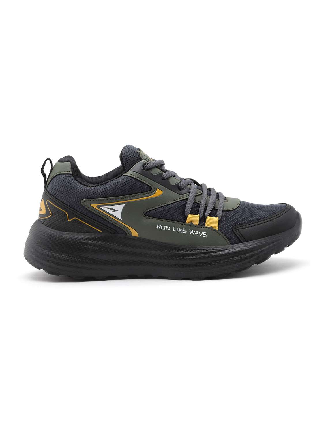 men olive lace up sport shoe - 22405186 -  Standard Image - 3
