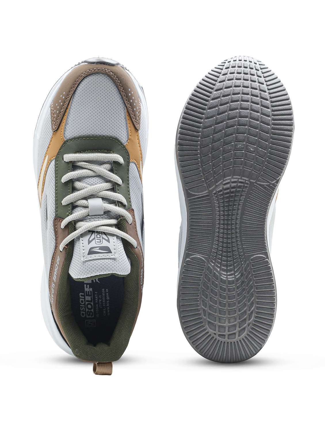 men grey lace up sport shoe - 22405189 -  Standard Image - 5