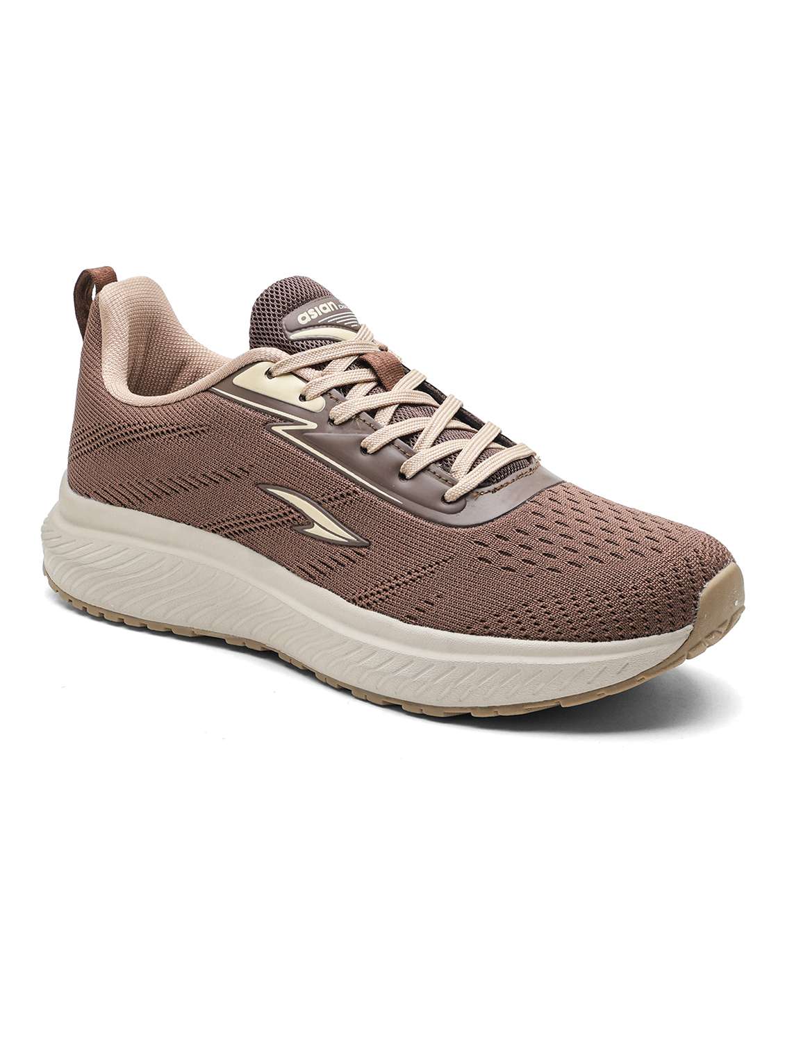 men brown lace up sport shoe