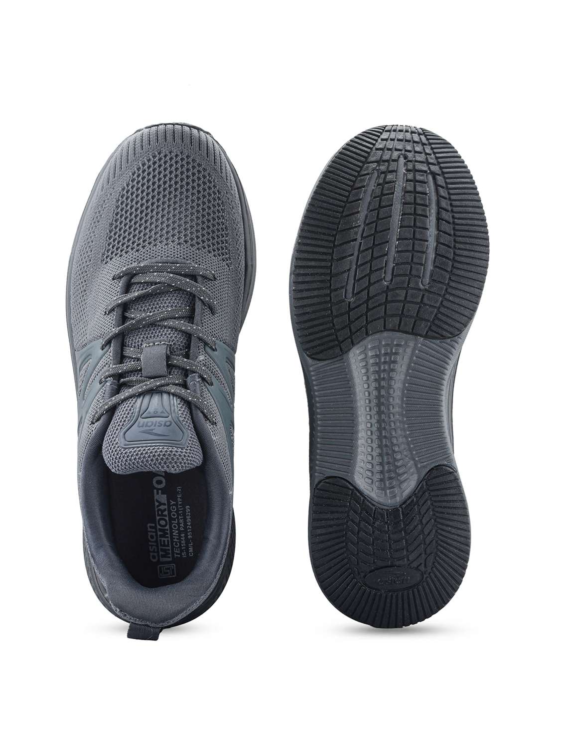 men grey lace up sport shoe - 22405216 -  Standard Image - 5
