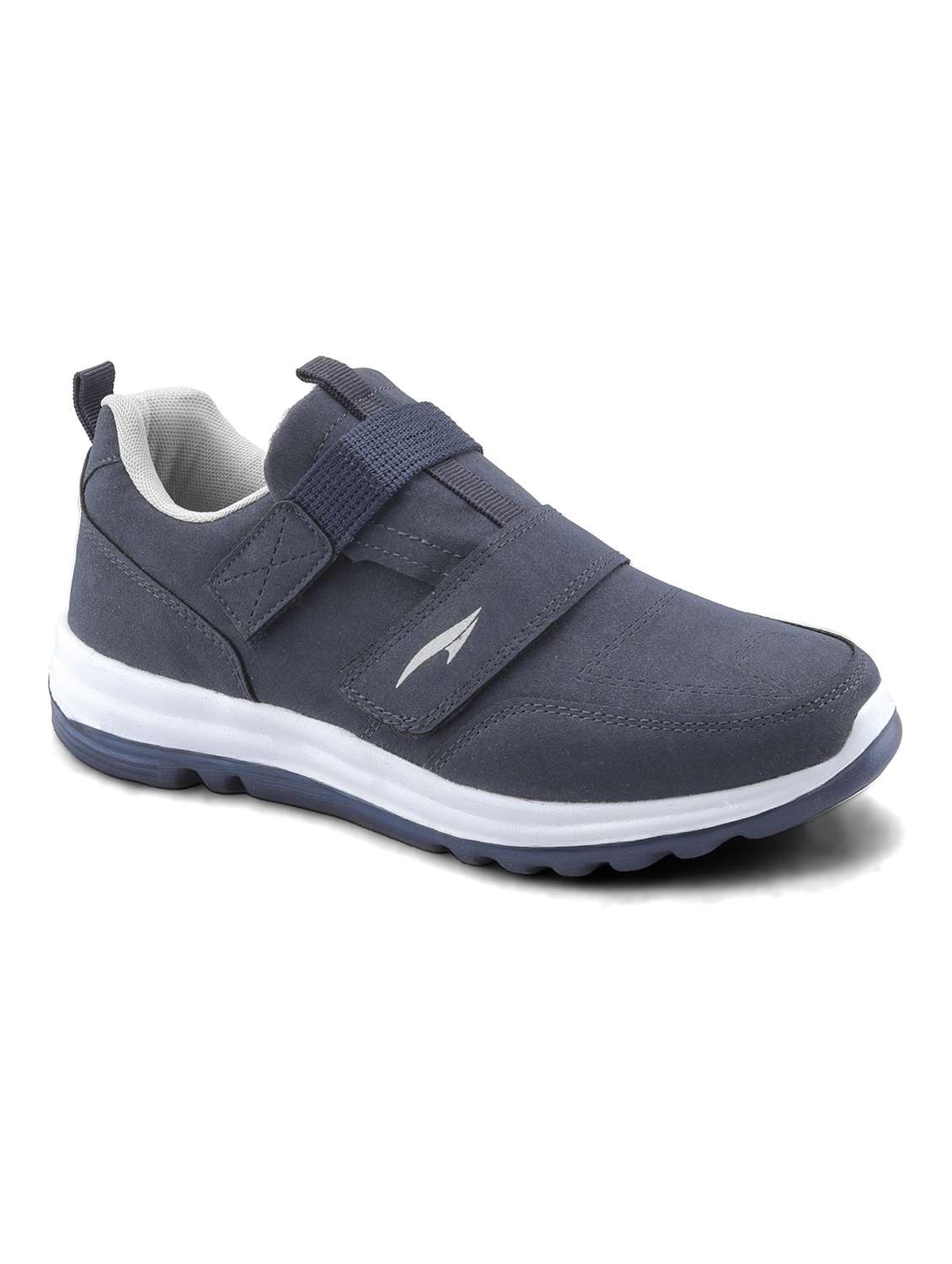 men navy blue solid sport shoe