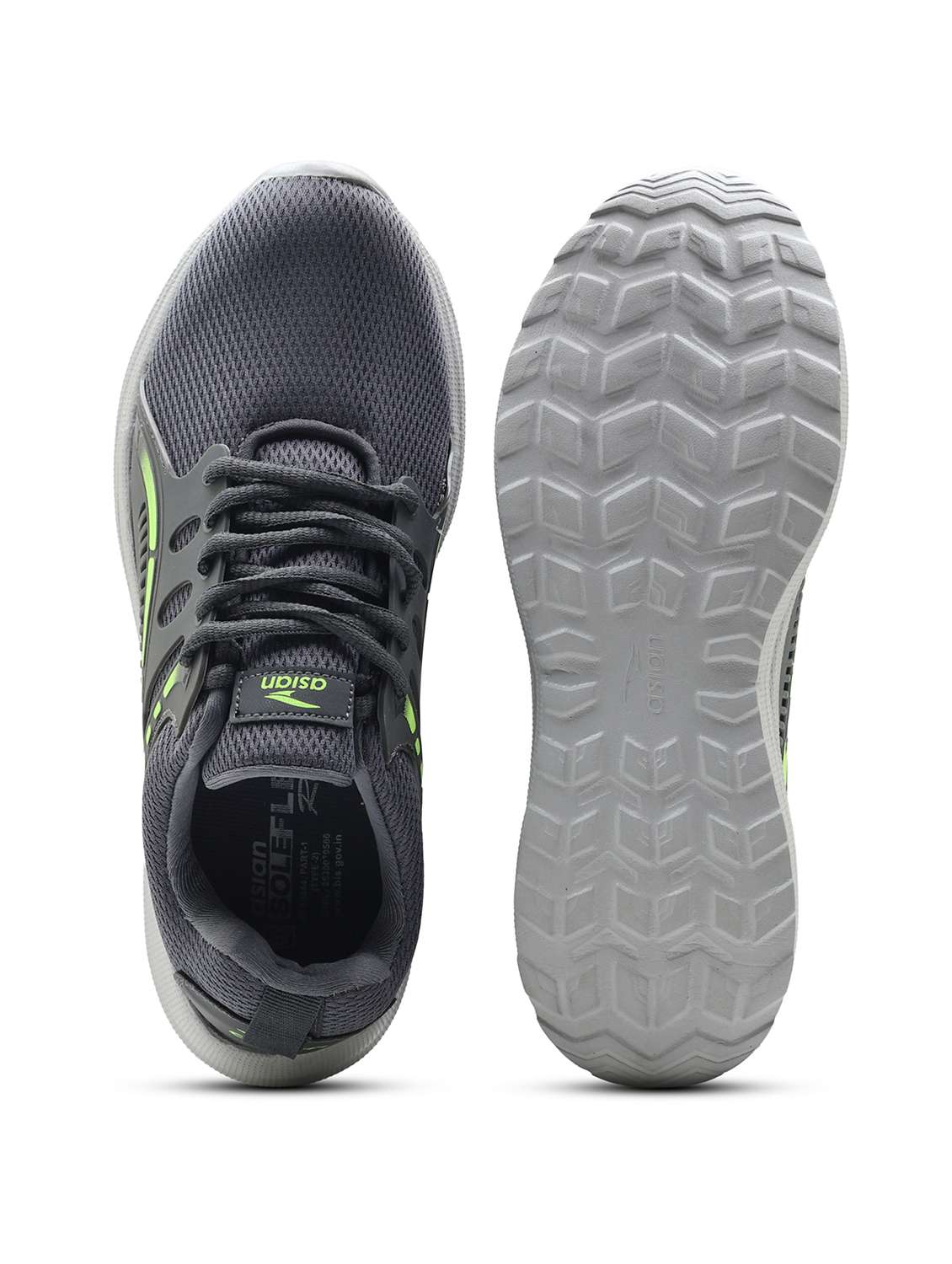 men grey lace up sport shoe - 22405256 -  Standard Image - 5