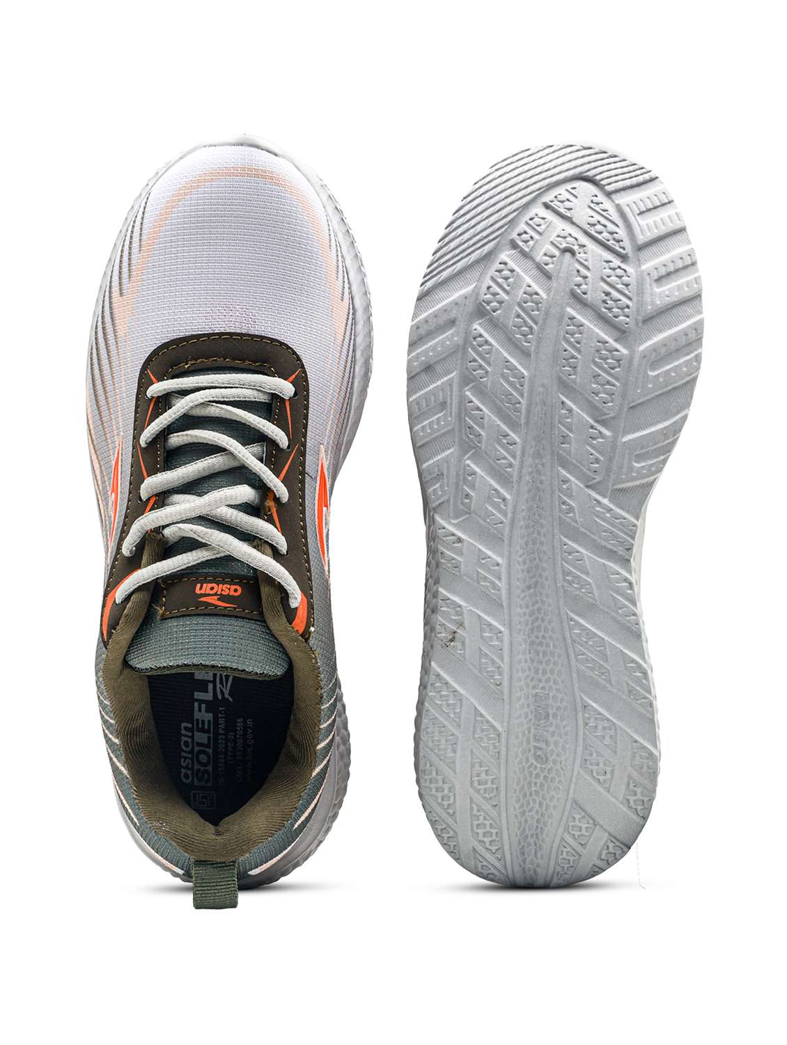 men grey lace up sport shoe - 22405261 -  Standard Image - 5