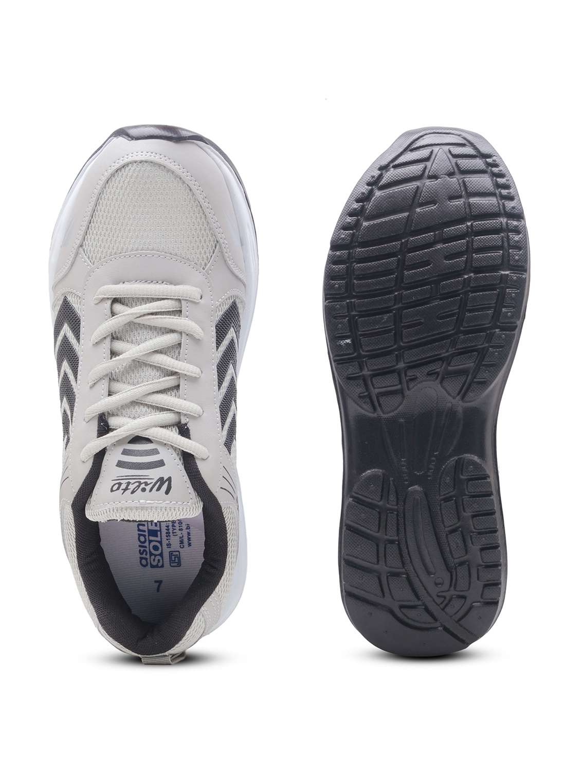 men grey lace up sport shoe - 22405285 -  Standard Image - 5