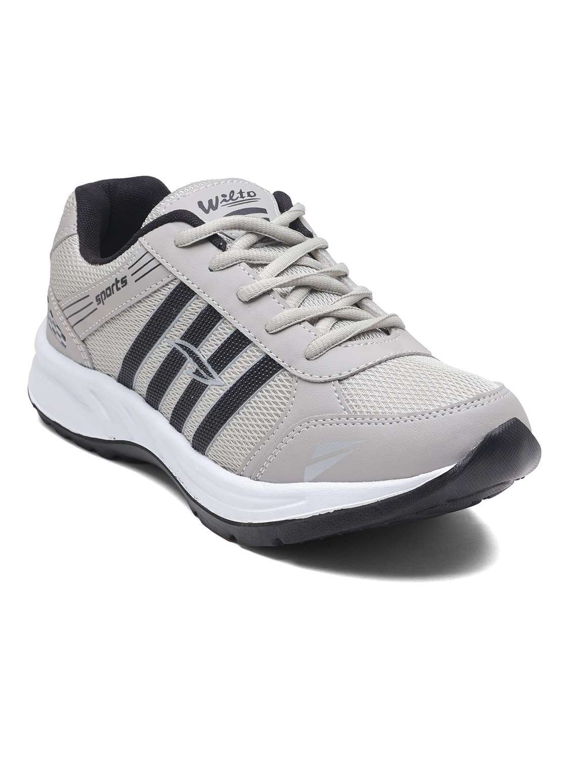 men grey lace up sport shoe