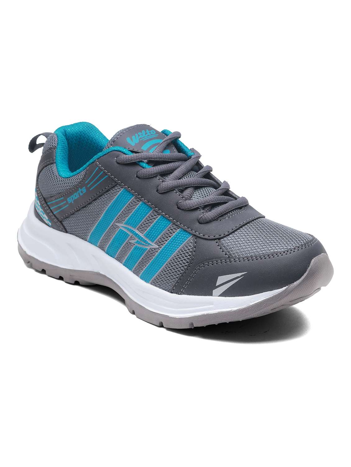 men grey lace up sport shoe