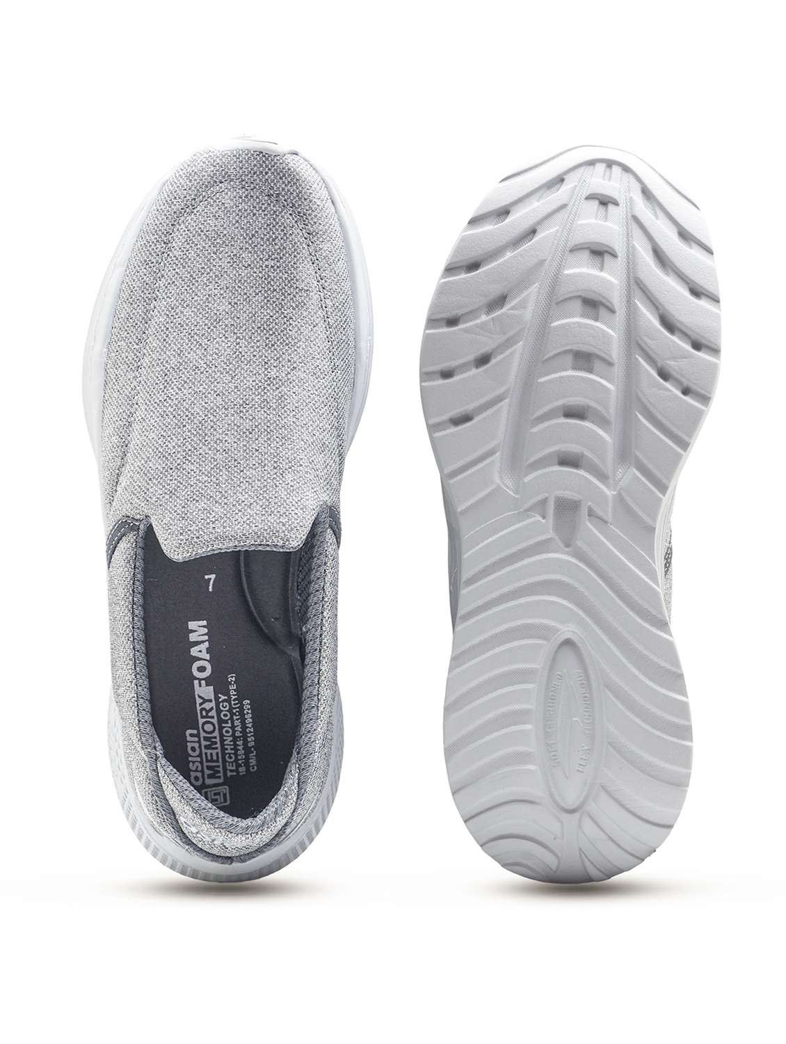 men grey slip on sport shoe - 22405294 -  Standard Image - 5