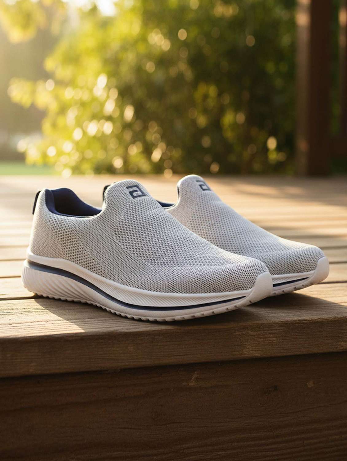 men grey slip on sport shoe