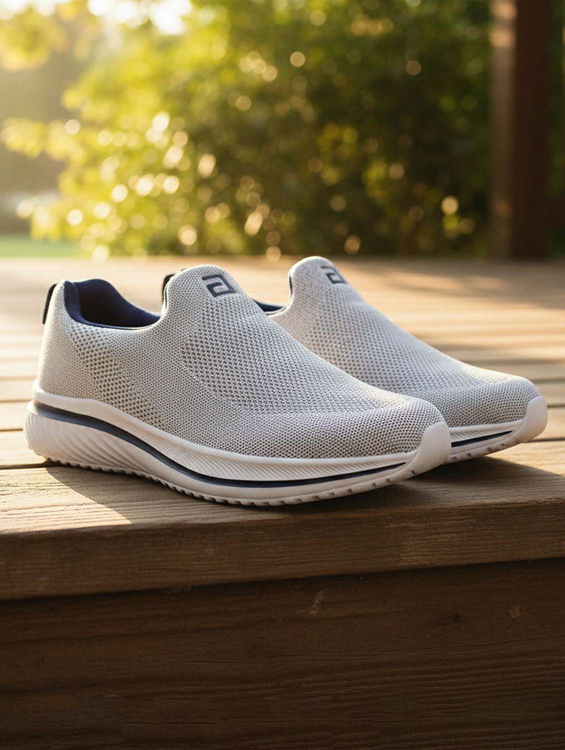 men grey slip on sport shoe