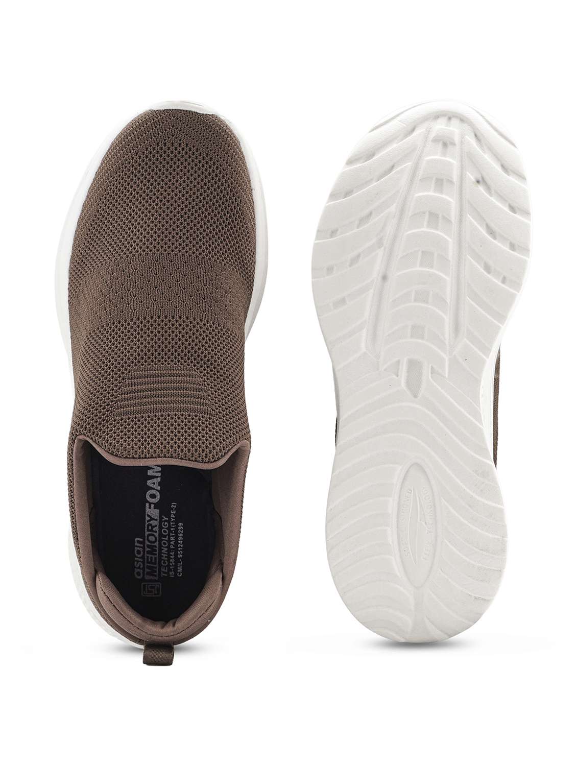 men brown slip on sport shoe - 22405320 -  Standard Image - 5