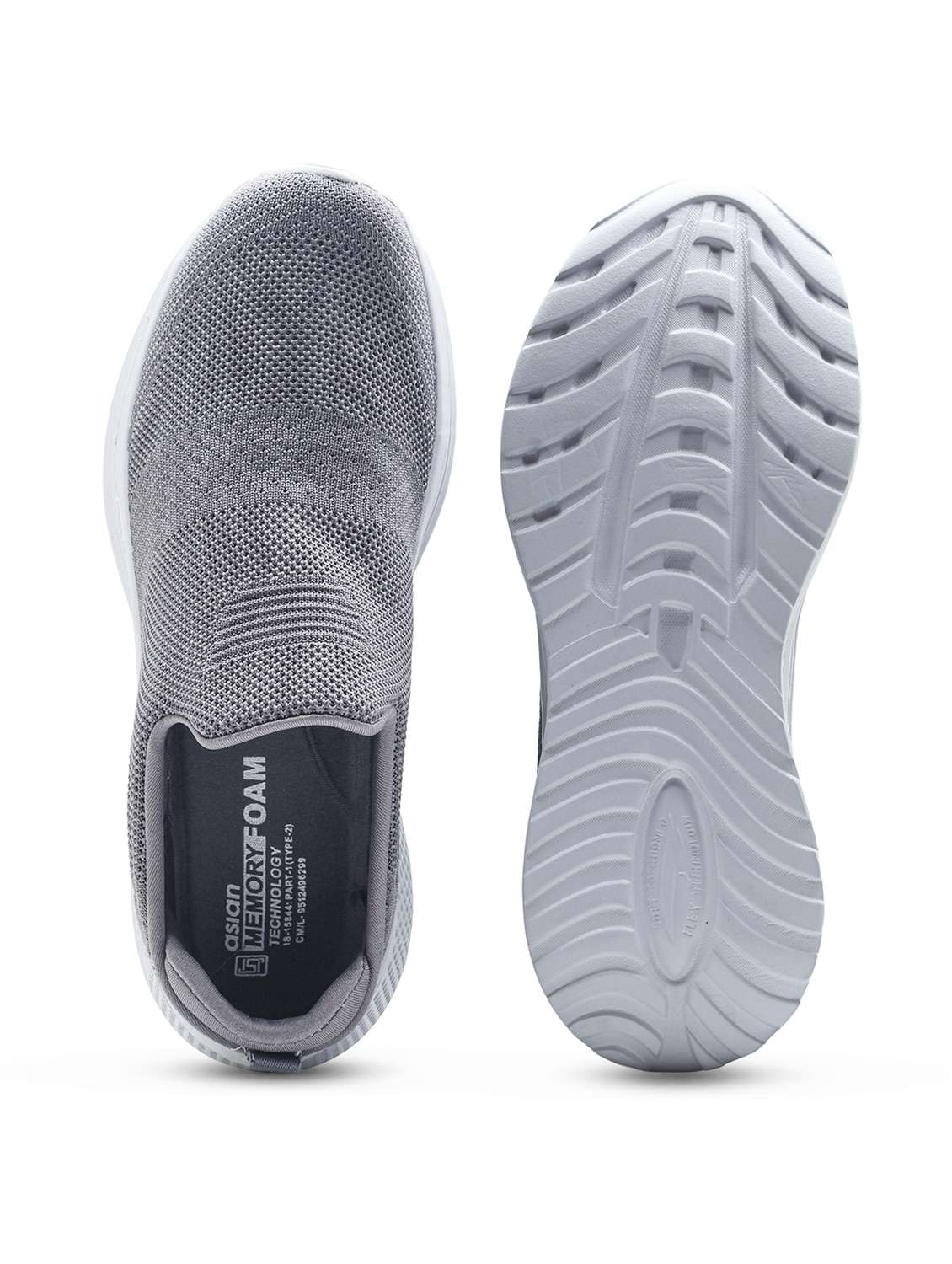 men grey slip on sport shoe - 22405321 -  Standard Image - 5