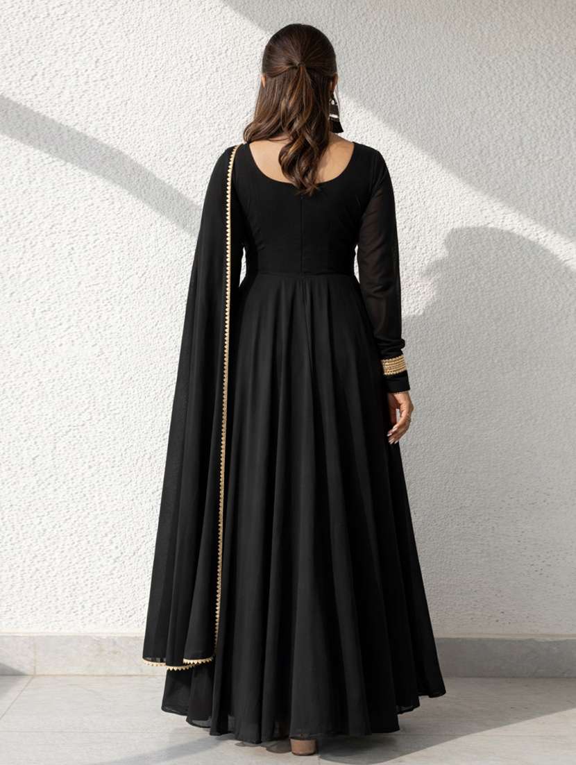 women solid long sleeve kurta with dupatta set - 22406059 -  Standard Image - 3