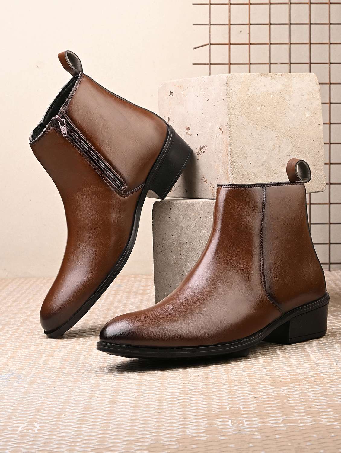 men solid slip on chelsea boot