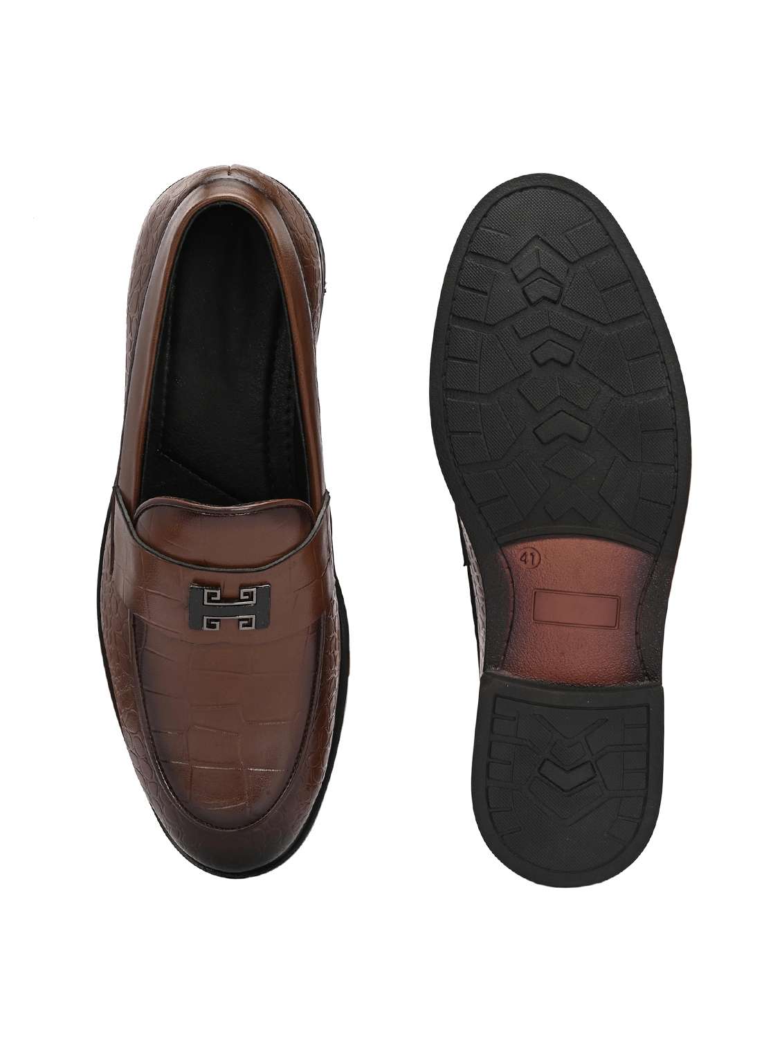 men brown slip on loafer - 22406498 -  Standard Image - 5
