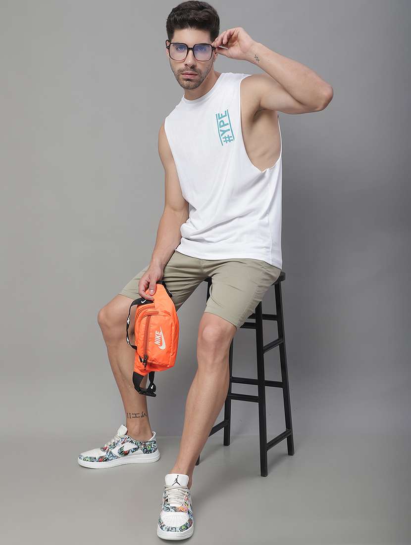 men typographic sleeveless regular fit t-shirt - 22406501 -  Standard Image - 5