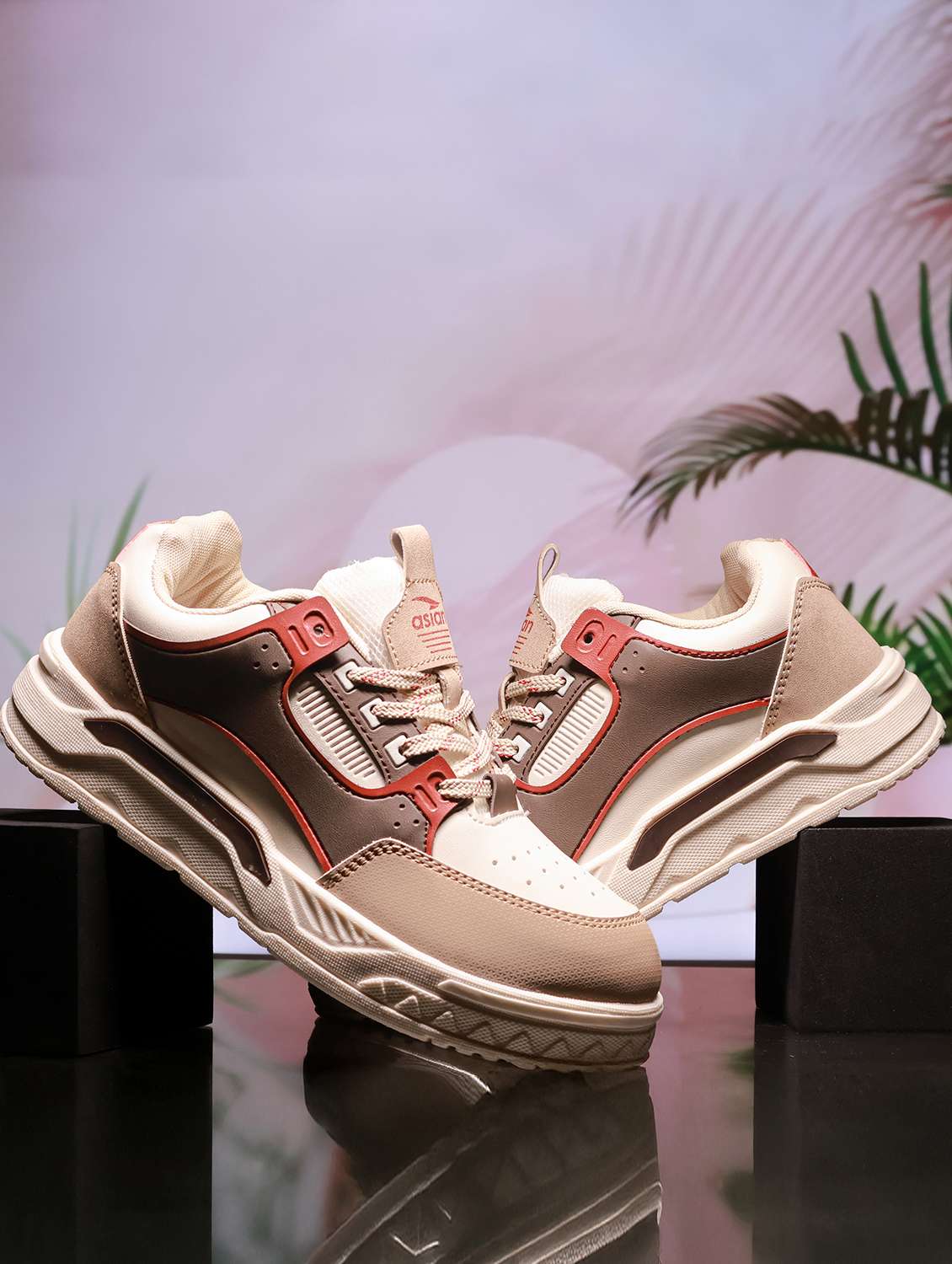 men color block lace up sneaker