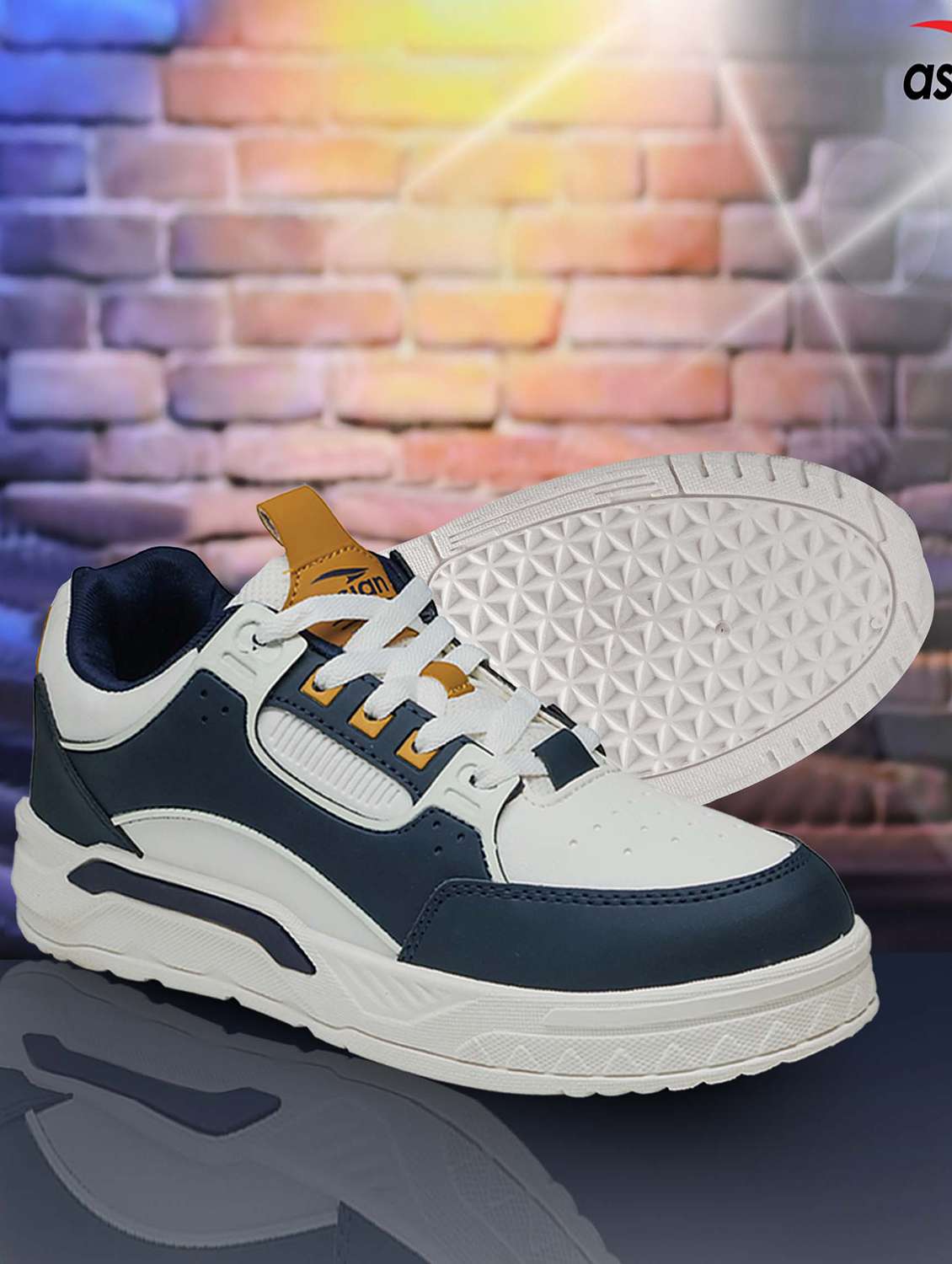 men color block lace up sneaker