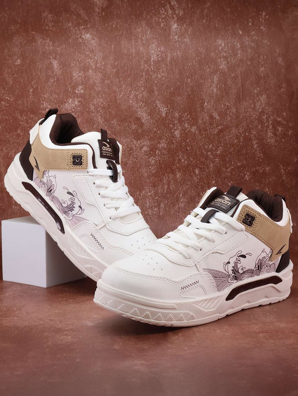 men color block lace up sneaker