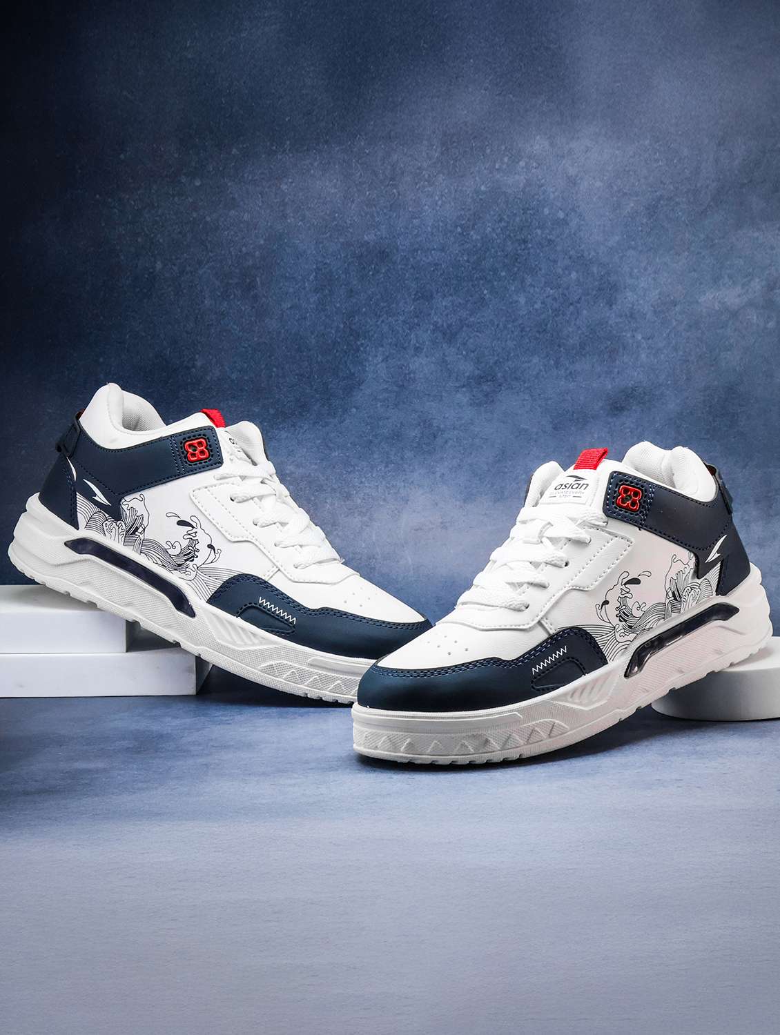 men color block lace up sneaker