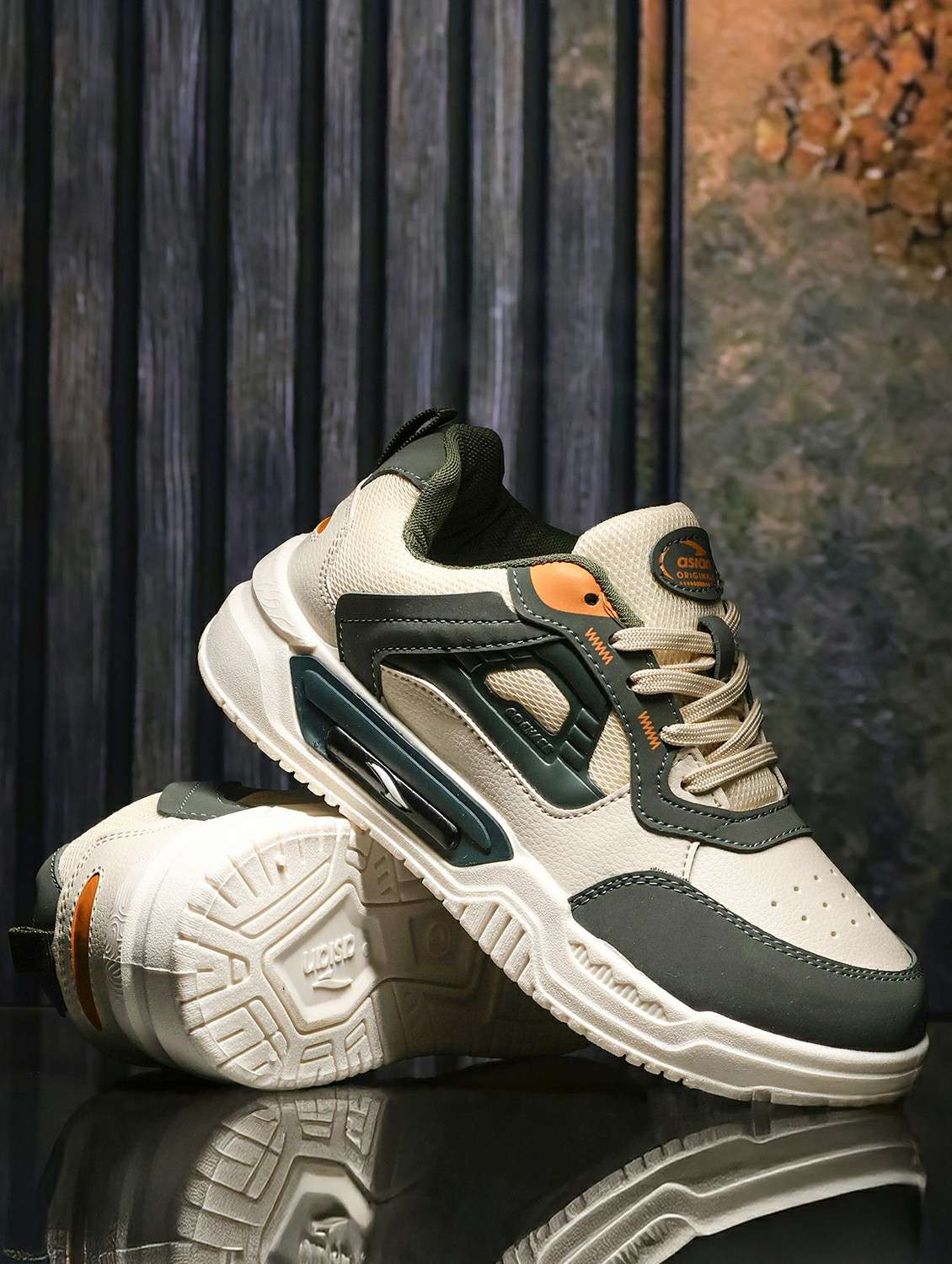 men color block lace up sneaker