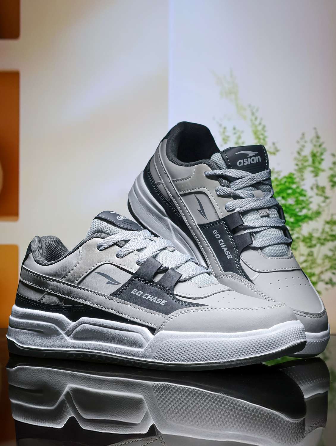 men color block lace up sneaker