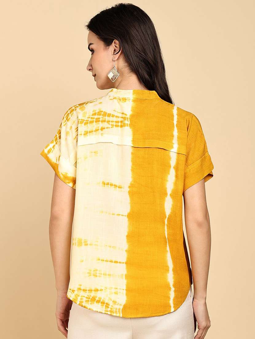 women tie & dye short sleeve regular top - 22407164 -  Standard Image - 3